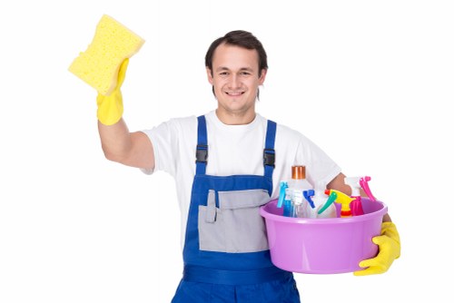 London carpet cleaner cleaning an oven